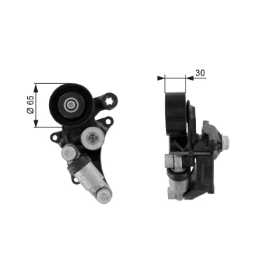 Billede af GATES FleetRunner Micro V Kit T38305 Strammehjul MERCEDES BENZ: E klasse T modell, Sedan, C Sedan