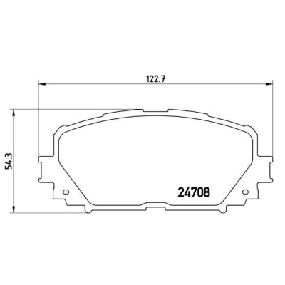 Billede af BREMBO P 83 101 Bremseklodser Ekskl. slidadvarselskontakt uden tilbehør TOYOTA: Yaris III Hatchback, II Van