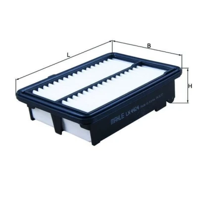 Billede af MAHLE ORIGINAL LX 4424 Luftfilter 49,8 141 196,0 Filterindsats HONDA: JAZZ 4, HR V II