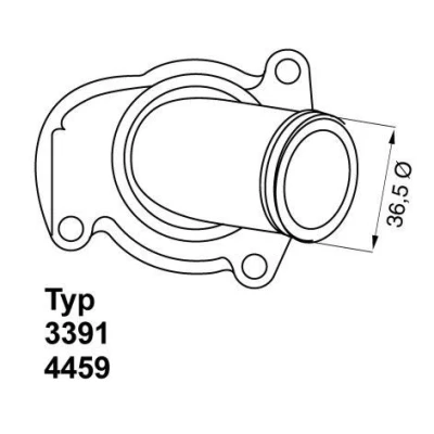 Billede af WAHLER 4459.92D Termostat 92 med pakning OPEL: Corsa D Hatchback, Astra H Caravan, G Caravan