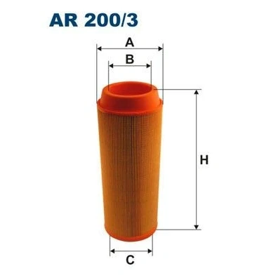 Billede af FILTRON AR 200/3 Luftfilter 320 123 Filterindsats