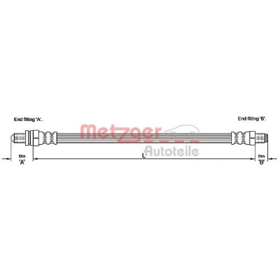 Billede af METZGER 4110241 Bremseslange 306