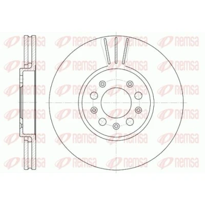 Billede af REMSA 6544.10 Bremseskiver foraksel 288, 288 25 5 ventileret VOLKSWAGEN: Polo V Hatchback, Golf 4, Bora Sedan, SKODA: Fabia 2, III Stationcar
