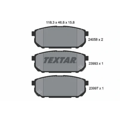 Billede af TEXTAR 2405801 Bremseklodser med akustisk advarsel for slid KIA: SORENTO 1