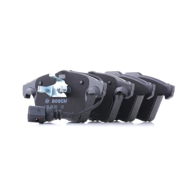 Billede af BOSCH 0 986 494 203 Bremseklodser Low Metallic med indbygget slidsensor anti knirke plade, monteringsvejledning VOLKSWAGEN: Multivan 5 (7HM