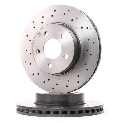 Billede af BREMBO COATED DISC LINE 09.A613.51 Bremseskiver 295 28 5 perforeret/indv. ventileret coatet højkarboniseret med skruer MERCEDES BENZ: C klasse Sedan