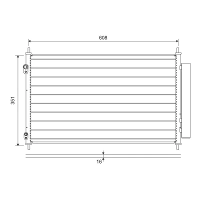 Billede af VALEO 822595 Kondensator med tørrer Aluminium 365 TOYOTA: Yaris III Hatchback
