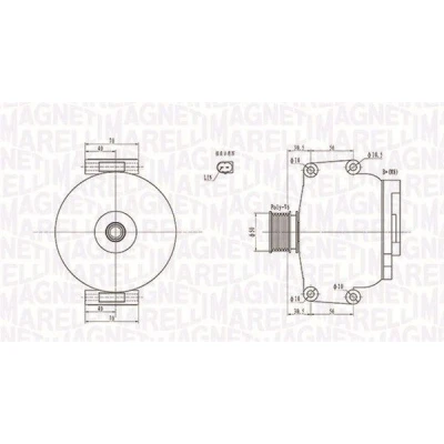 Billede af MAGNETI MARELLI 063731908010 Generator 12V 150A MERCEDES BENZ: E klasse T modell, C Sedan, Sedan