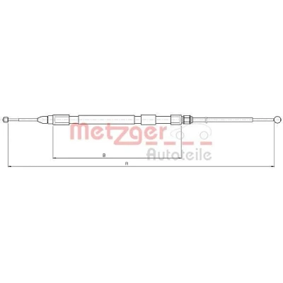 Billede af METZGER 10.4158 Håndbremsekabel bagved til venstre 1681/1170 COFLE BMW: 5 Sedan, Touring