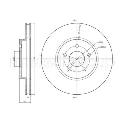 Billede af Bremseskive METELLI 23 0684C