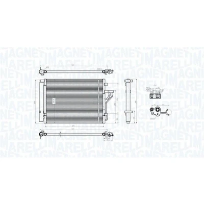 Billede af MAGNETI MARELLI 350203778000 Kondensator med tørrer 513x379,4x16 379,4 513 16 KIA: CARENS 4
