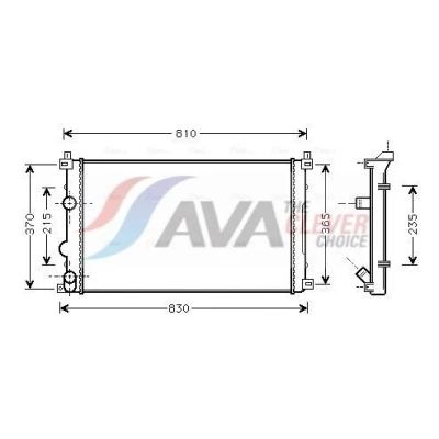 Billede af PRASCO RTA2322 Radiator Aluminium 730 415 34 Mekanisk fuget køleripper