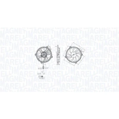 Billede af MAGNETI MARELLI 069422855010 Køleventilator 388 12 246 CITROËN: Xsara Hatchback, C4 Picasso 1, I Grand Picasso, PEUGEOT: 307 308 SW