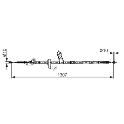 Billede af BOSCH 1 987 482 902 Håndbremsekabel 1307, 1025 TOYOTA: RAV4 II SUV