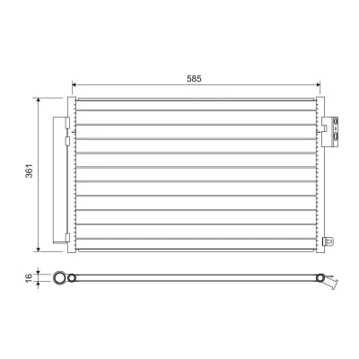 Billede af VALEO 822641 Kondensator med tørrer Aluminium 362