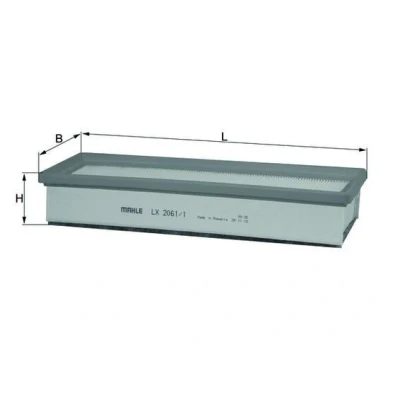 Billede af MAHLE ORIGINAL LX 2061/1 Luftfilter 59,3 95 326,2 Filterindsats DACIA: LOGAN MCV 2, Lodgy, SANDERO 2