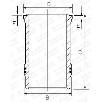 Billede af GOETZE ENGINE 15 480090 00 Cylinderforing
