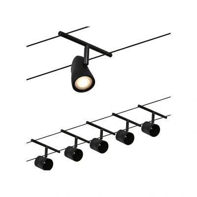Billede af Paulmann Cup wiresystem basissæt 5 lk, mat sort