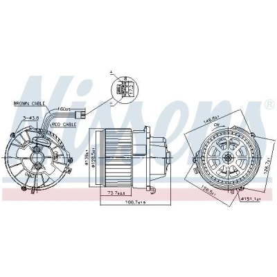 Billede af NISSENS 87599 Kabineblæser uden indbygget regulator
