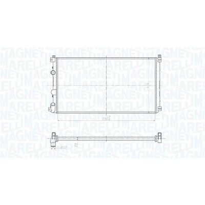 Billede af MAGNETI MARELLI 350213209500 Radiator 730 414 23 Mekanisk fuget køleripper
