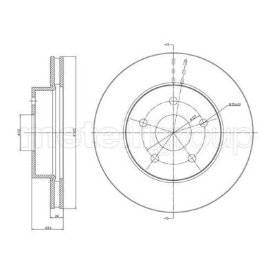 Billede af METELLI 23 0696C Bremseskiver 305,0 26,0 5 72,0 ventileret lakeret JEEP: GRAND CHEROKEE 2