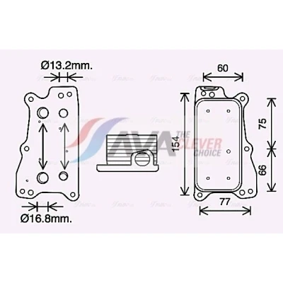 Billede af Oliekøler, motorolie AVA QUALITY COOLING MS3688