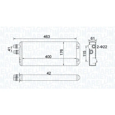Billede af MAGNETI MARELLI 350218325000 Varmeveksler