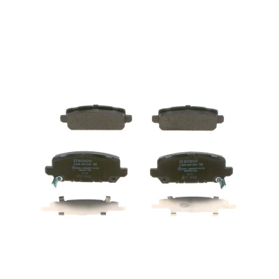 Billede af BOSCH 0 986 494 838 Bremseklodser Low Metallic med indbygget slid advarselskontakt, akustisk advarsel for anti knirke plade