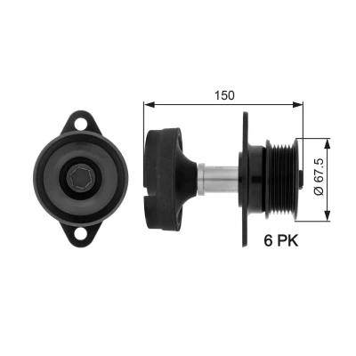 Billede af GATES OAP7045 Friløbskobling 150 FleetRunner Micro V Stretch Fit