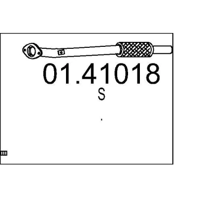 Billede af MTS 01.41018 Udstødningsrør 580 foran til mellemlydpotte FIAT: Grande Punto Hatchback