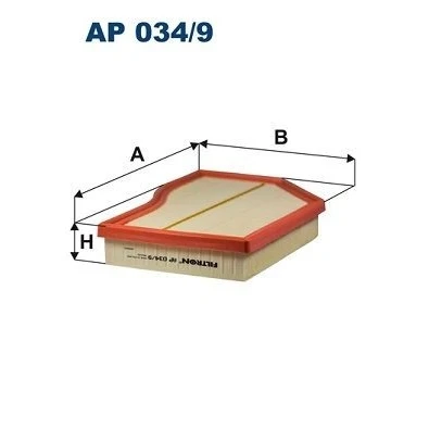 Billede af FILTRON AP 034/9 Luftfilter 46,5 295 Filterindsats MERCEDES BENZ: A klasse, GLB, GLA