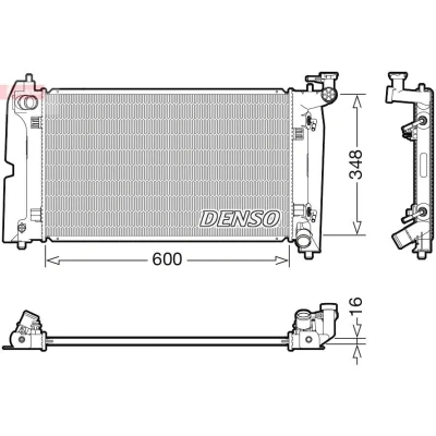 Billede af DENSO DRM50111 Radiator 599 353 16 TOYOTA: Avensis II Station Wagon, Sedan, Corolla Verso