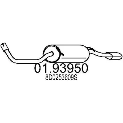 Billede af MTS 01.93950 Lydpotte 1560 AUDI: A4 B5 Sedan