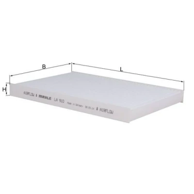 Billede af MAHLE ORIGINAL LA 910 Kabinefilter Partikelfilter, til parkeringsklimaanlæg 220,0 150 20,0