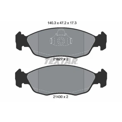Billede af TEXTAR 2182702 Bremseklodser Ikke forberedt til slidindikator CITROËN: Saxo Hatchback, Xsara Coupe, PEUGEOT: 106 II Hatchback