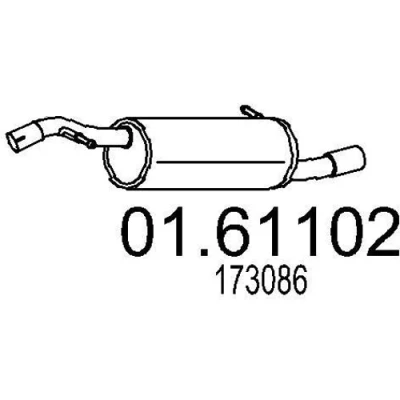 Billede af MTS 01.61102 Lydpotte 1040 PEUGEOT: 207 Hatchback, CC, 208 I Hatchback
