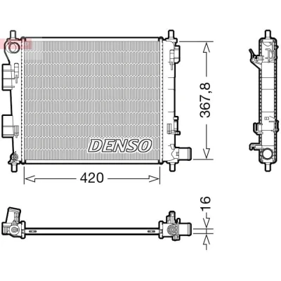 Billede af DENSO DRM41025 Radiator 420 388 16