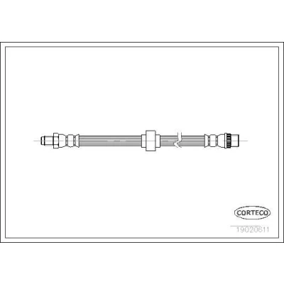 Billede af CORTECO 19020611 Bremseslange foraksel 450