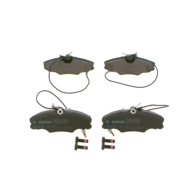 Billede af BOSCH 0 986 424 227 Bremseklodser Low Metallic med indbygget slidsensor anti knirke plade, skruer tilbehør PEUGEOT: 406 Coupe, Sedan