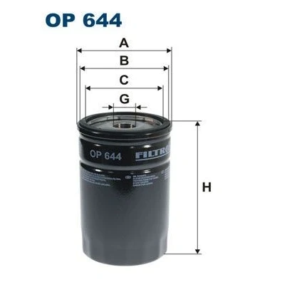 Billede af FILTRON OP 644 Oliefilter 3/4 16 UNF med en returløbs stop ventil Påskruet filter JEEP: Grand Cherokee I, III, II