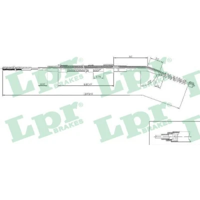 Billede af LPR C0067B Håndbremsekabel 1840/775 Tromlebremse BMW: 3 Sedan
