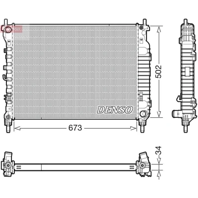 Billede af DENSO DRM20125 Radiator 673 516 34