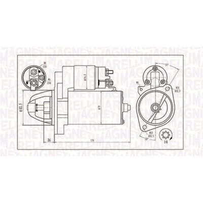 Billede af MAGNETI MARELLI 063721202010 Starter 12 2,2 10 MERCEDES BENZ: E klasse Sedan, ML klasse, T modell