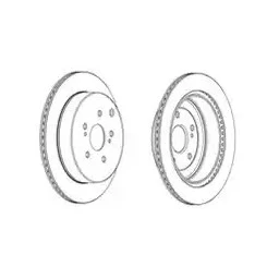 Billede af JURID 562866JC Bremseskiver 308 16 5 ventileret coatet uden skruer SUZUKI: Grand Vitara 2 SUV