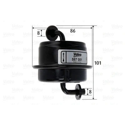 Billede af VALEO 587051 Brændstoffilter Ledningsfilter 8