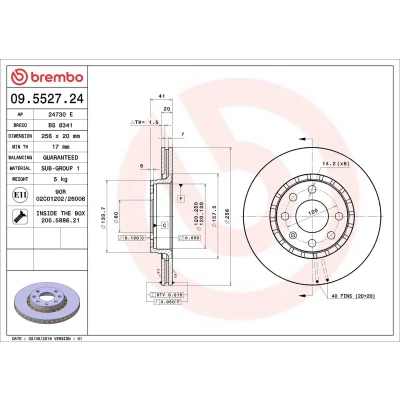 Billede af Bremseskive BREMBO 09.5527.24