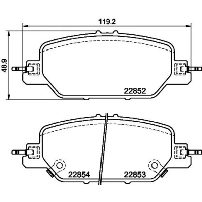 Billede af HELLA 8DB 355 039 191 Bremseklodser med akustisk advarsel for slid tilbehør HONDA: CR V 5