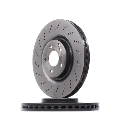 Billede af BREMBO COATED DISC LINE 09.B855.51 Bremseskiver 344 32 5 perforeret/indv. ventileret coatet højkarboniseret med skruer