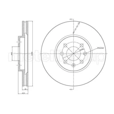 Billede af Bremseskive METELLI 23 0800C