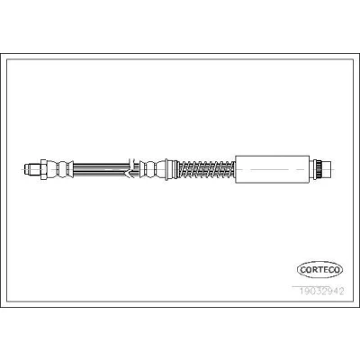 Billede af CORTECO 19032942 Bremseslange foraksel 535 M10X1